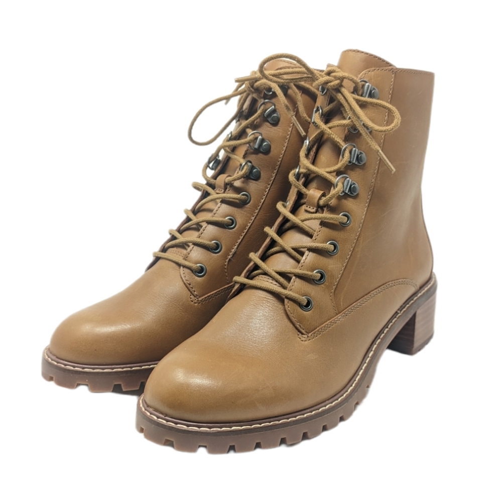 Madewell The Patti Lace Up Boot in Bison Size 7.5